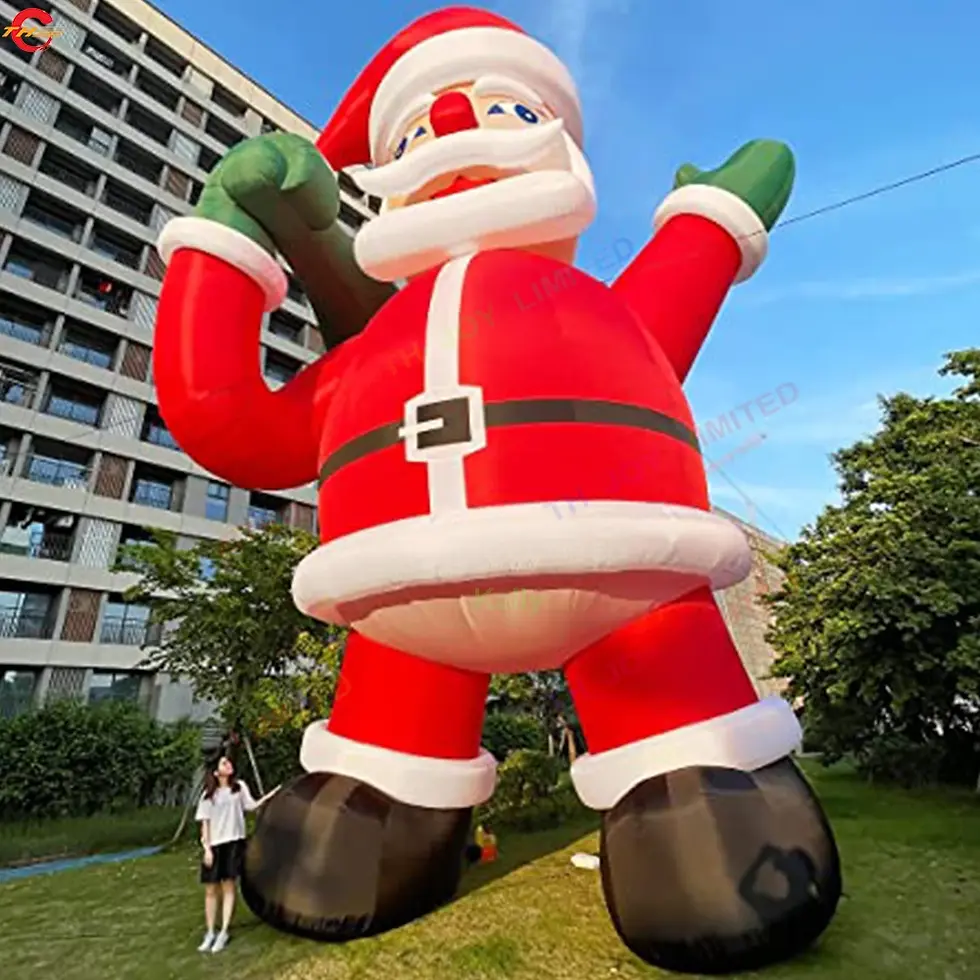 Thumbnail: Choix de 15 père noël gonflable géant extérieur de 4m / 6m / 8m avec ventilateur