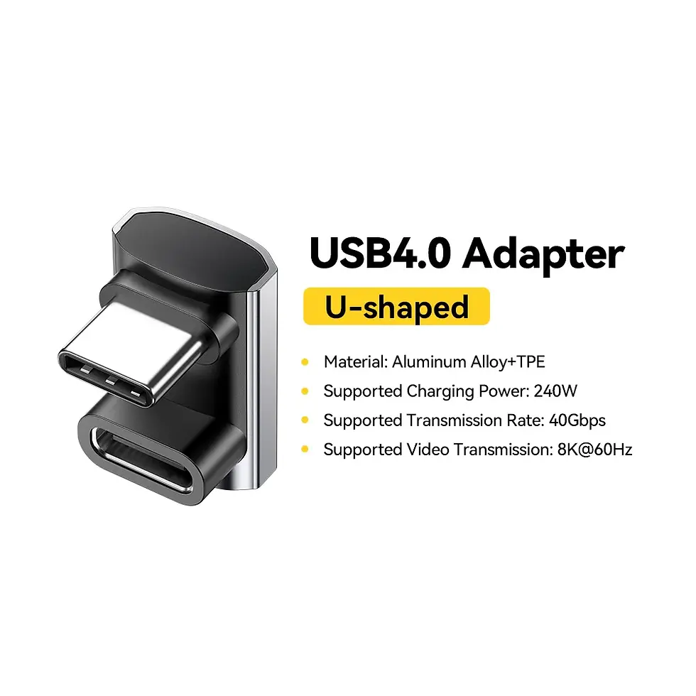 Thumbnail: Choix de 8 adaptateurs USB-C 4.0 à chargement très rapide pour angle 90 degrée