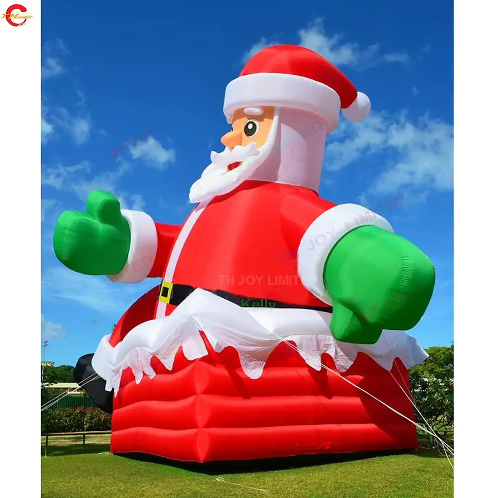 Thumbnail: Choix de 15 père noël gonflable géant extérieur de 4m / 6m / 8m avec ventilateur