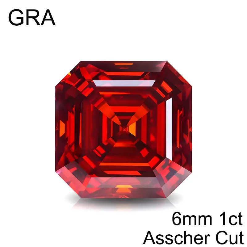 Miniature : Choix de moissanites rouge de plusieurs forme et taille
