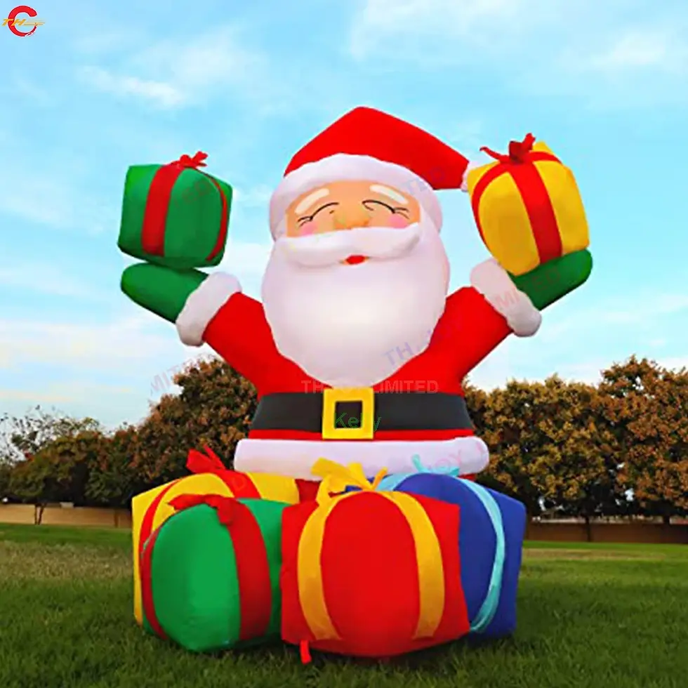Thumbnail: Choix de 15 père noël gonflable géant extérieur de 4m / 6m / 8m avec ventilateur
