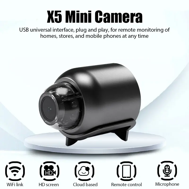 Miniature : Micro caméra 1080p sans fils et vision de nuit