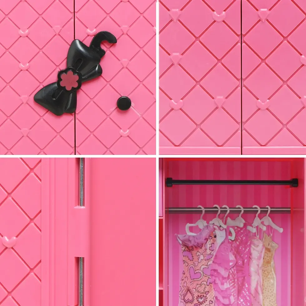 Thumbnail: Garderobe pour poupée style Barbie