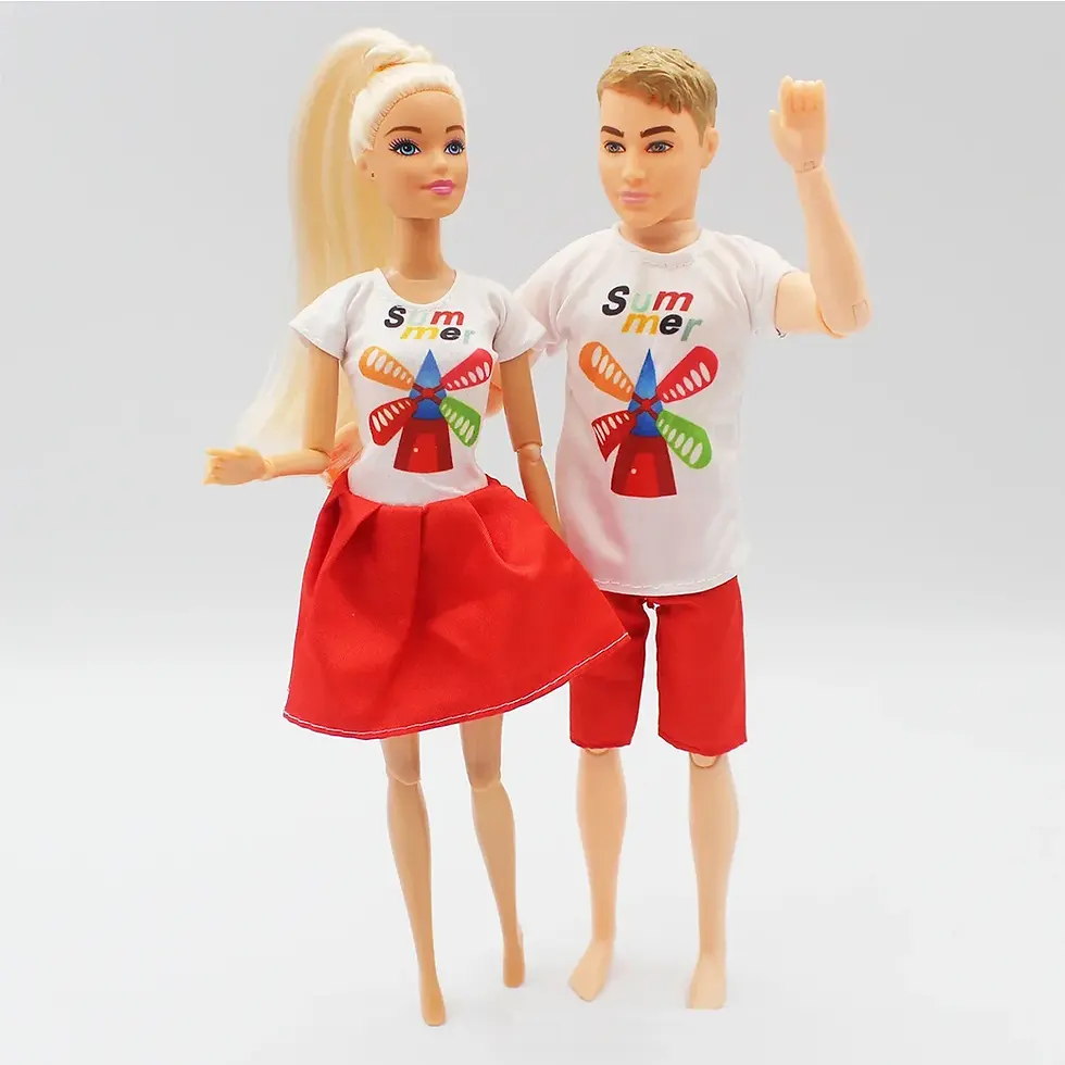 Thumbnail: Choix entre 20 couples de poupées style Barbie avec vêtement