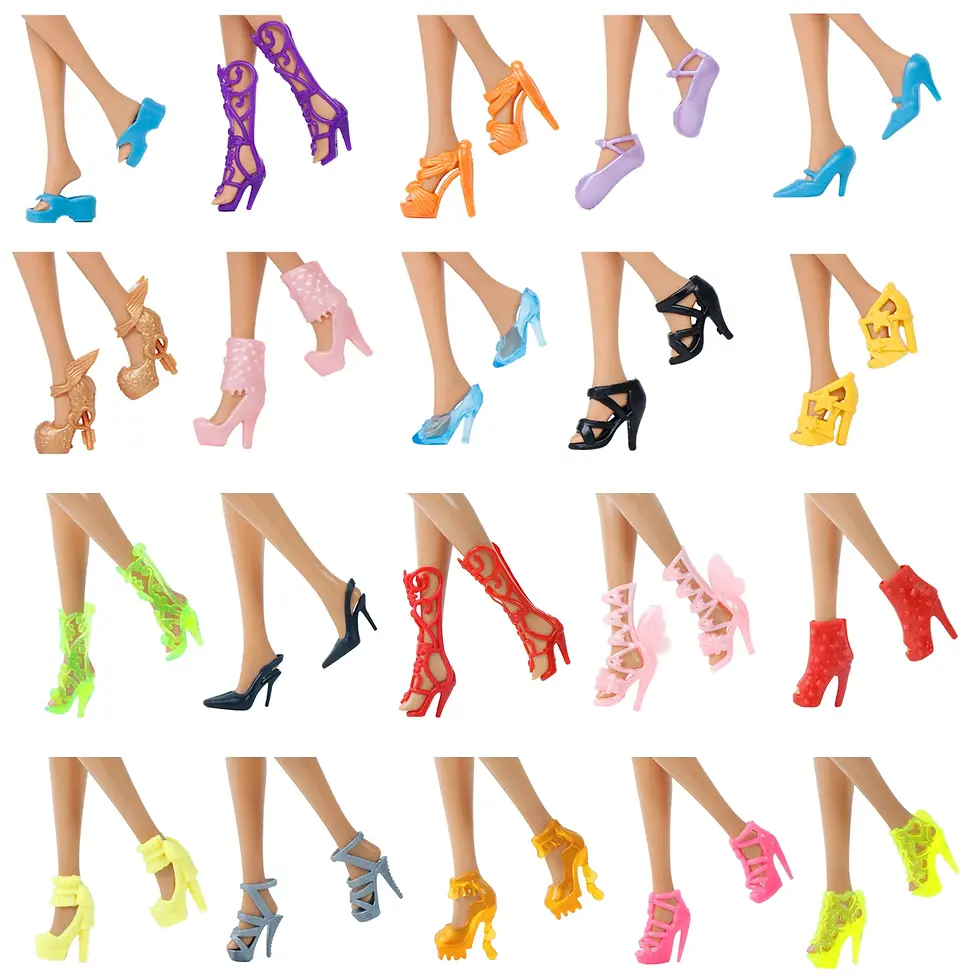 Miniature : Étagère a soulier et 12 soulier aléatoire pour poupée style Barbie  👠🗄️