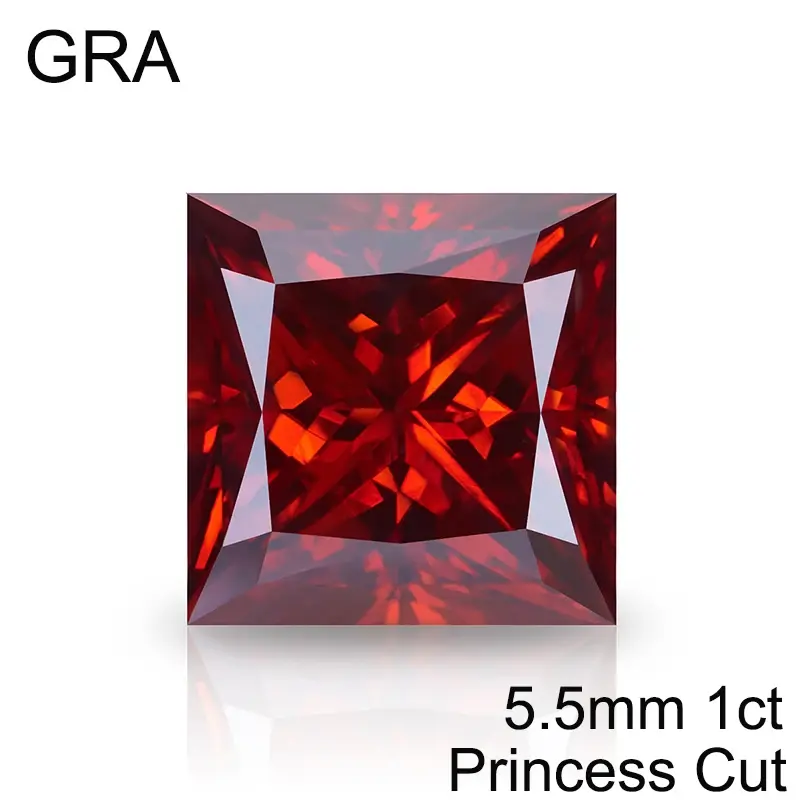 Miniature : Choix de moissanites rouge de plusieurs forme et taille