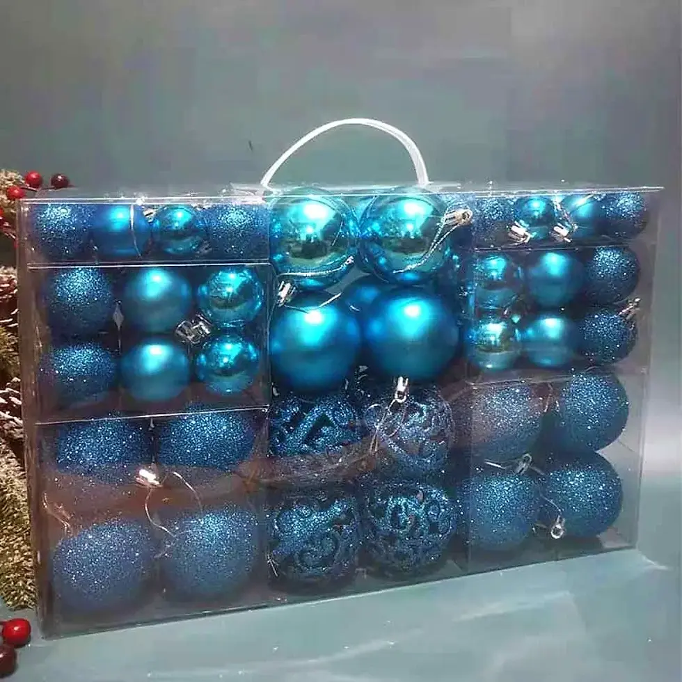Miniature : Choix de 18 ensembles de 100 boules de noël de 3 et 6cm