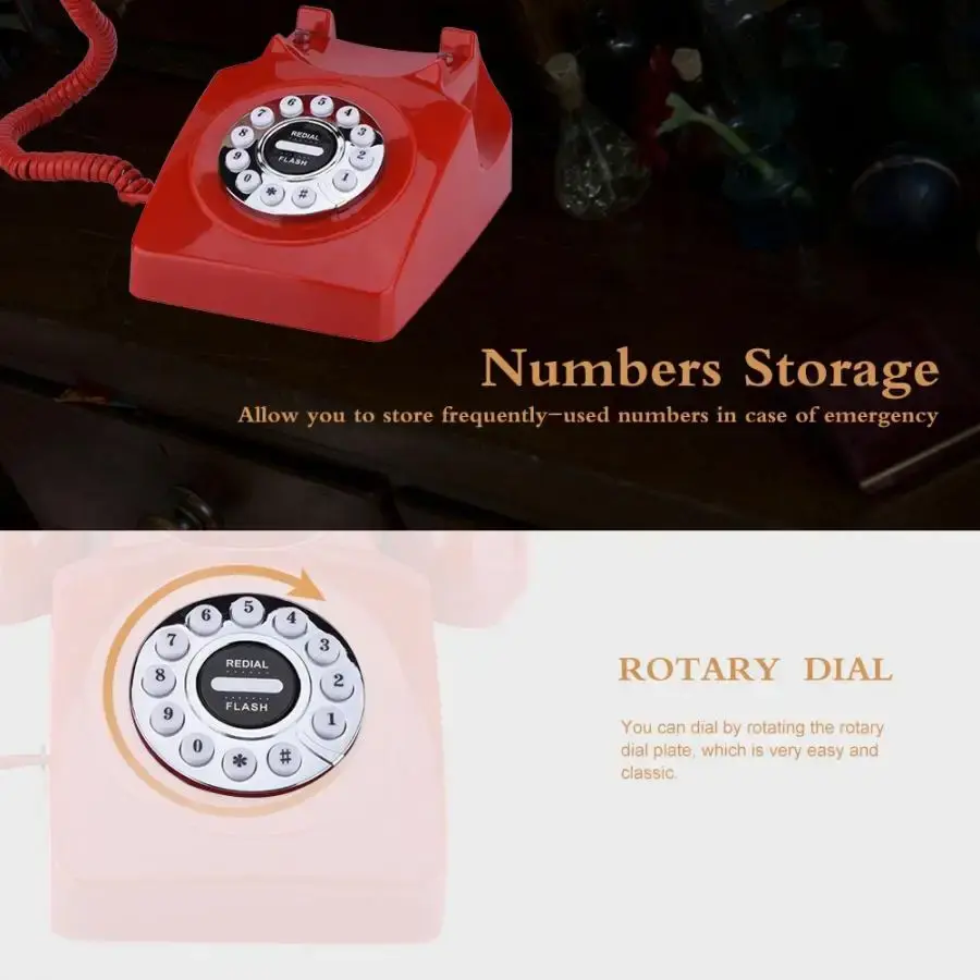 Thumbnail: Téléphone a fil avec annulation du bruit style retro
