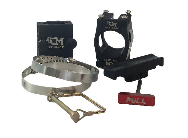 Billet Clamp Fire Extinguisher and Whip Mount