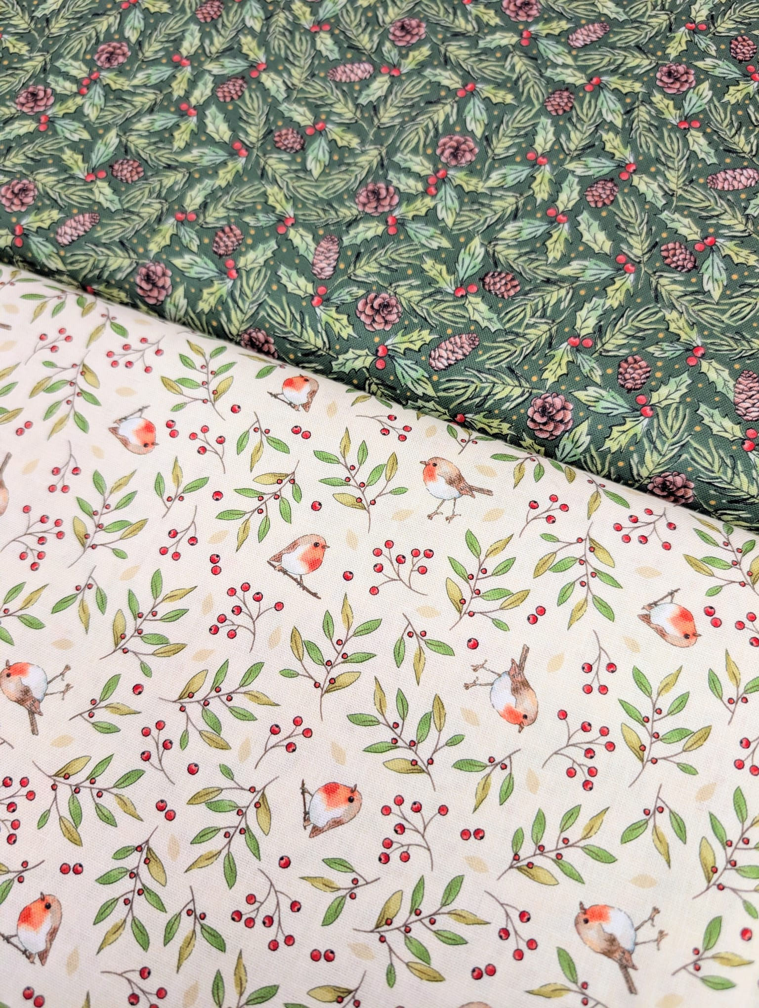 Christmas Yuletide Burrow by Susan Wheeler 100% Cotton Range