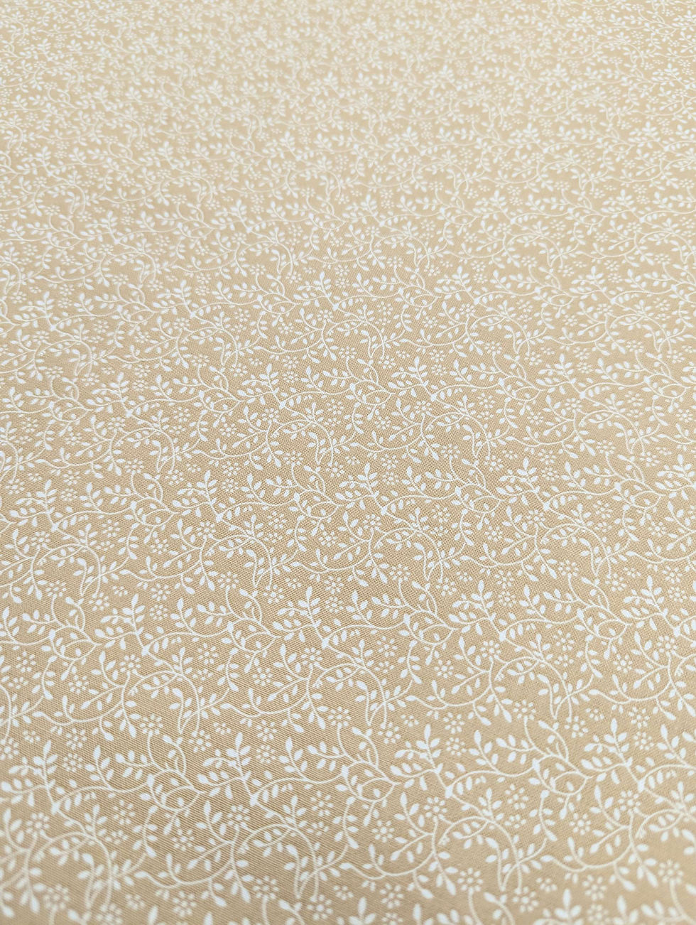 Thumbnail: Floral Vine Mixers 100% Cotton Beige Flat Front View