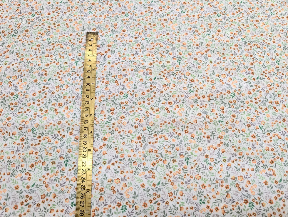 Thumbnail: White Dusky Florals PolyCottons