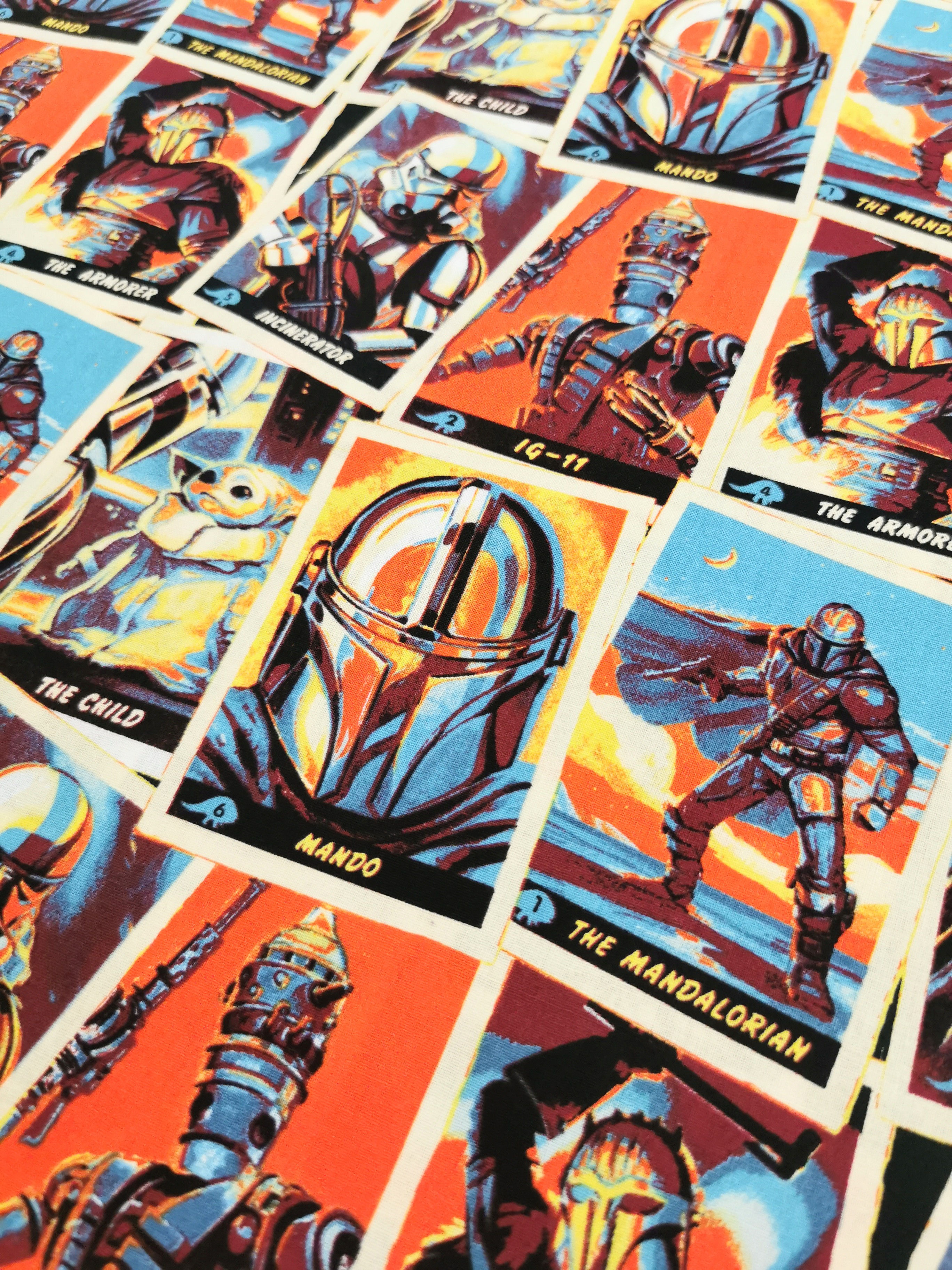 Mandalorian Star Wars Trading Cards 100% Cotton