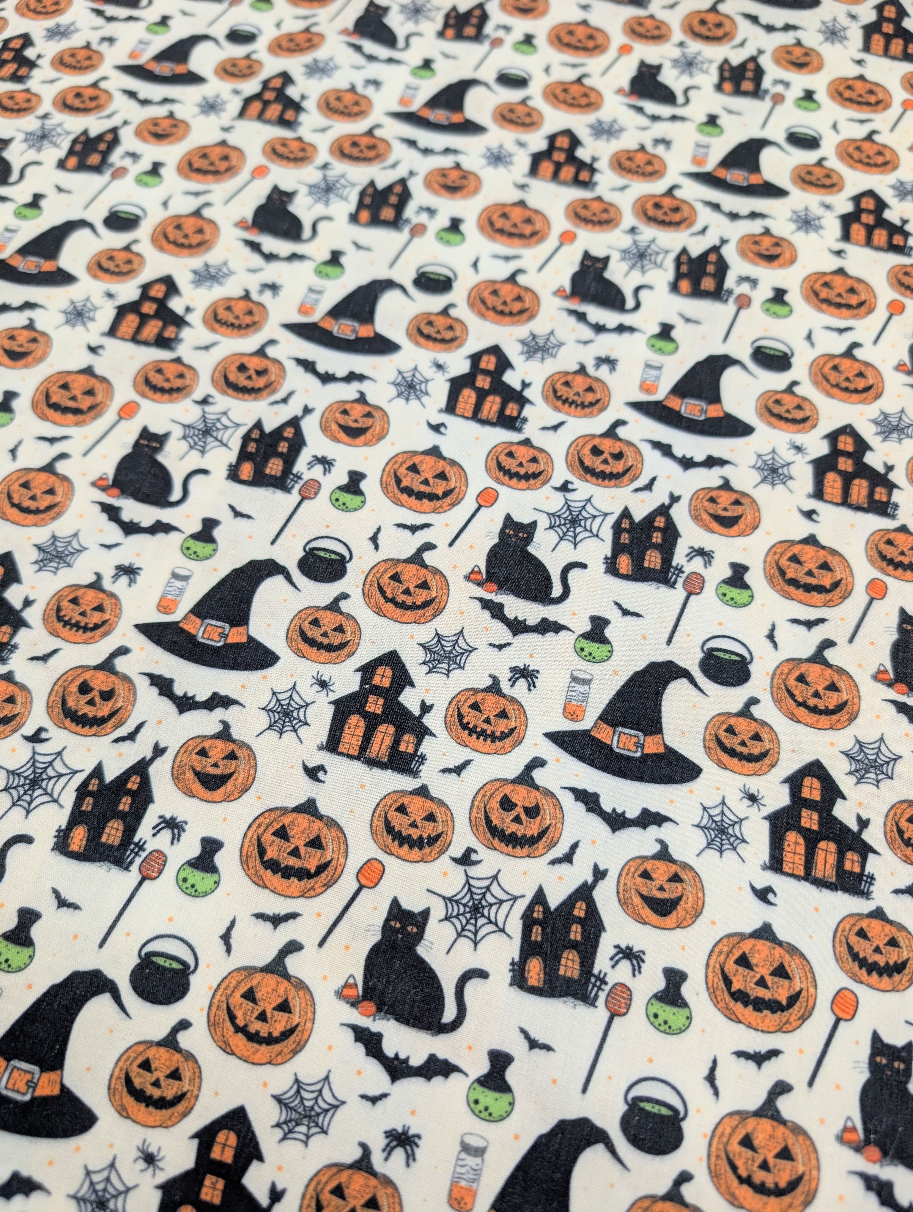 Cream Witchy Halloween PolyCotton