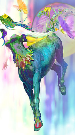 イラストの原画　ネイチャーアート　Paradise イラストの原画 ネイチャーアート Paradise 海とイルカの