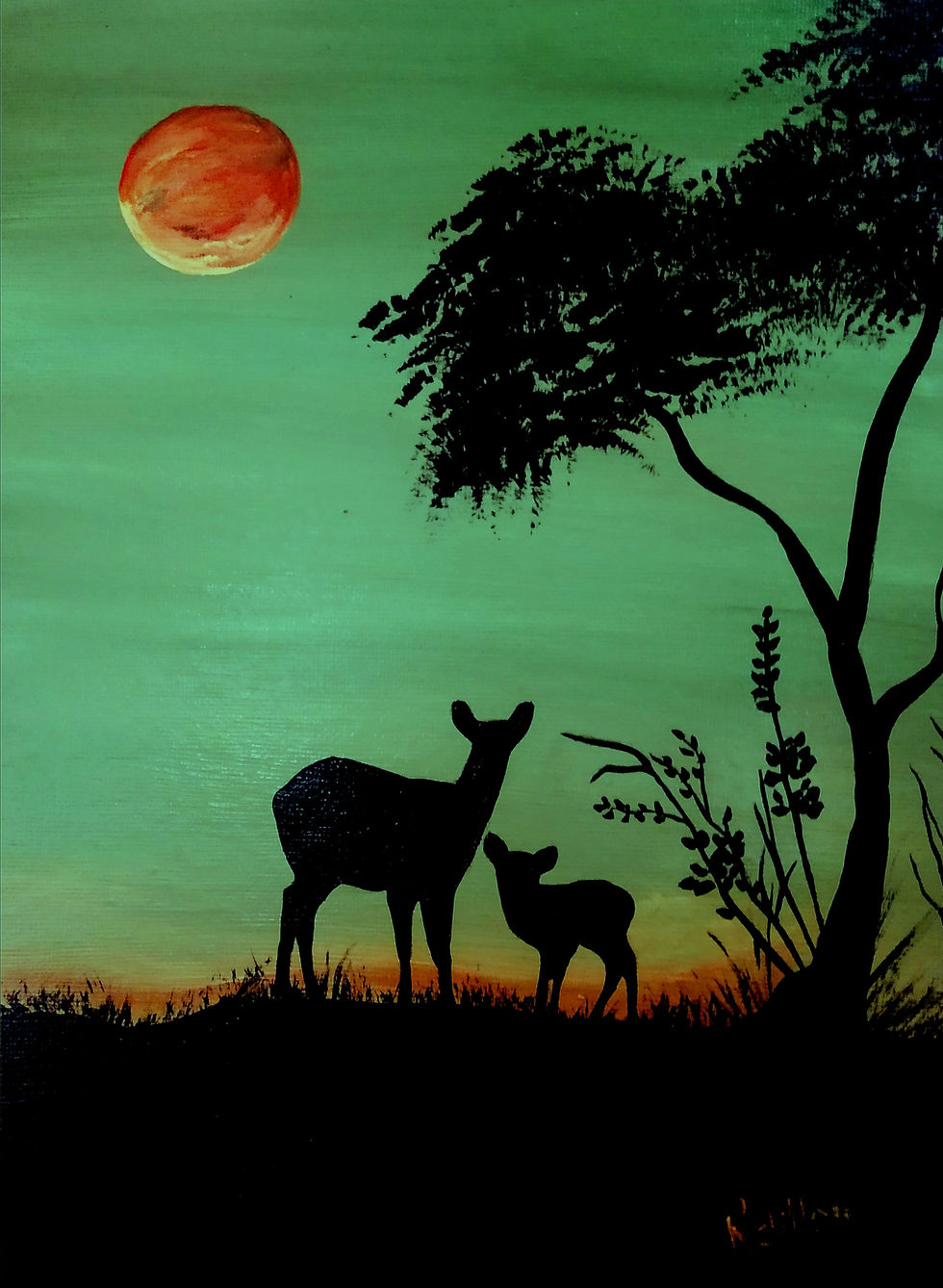 deer painting