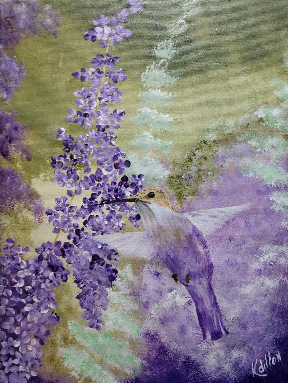 hummingbird painting
