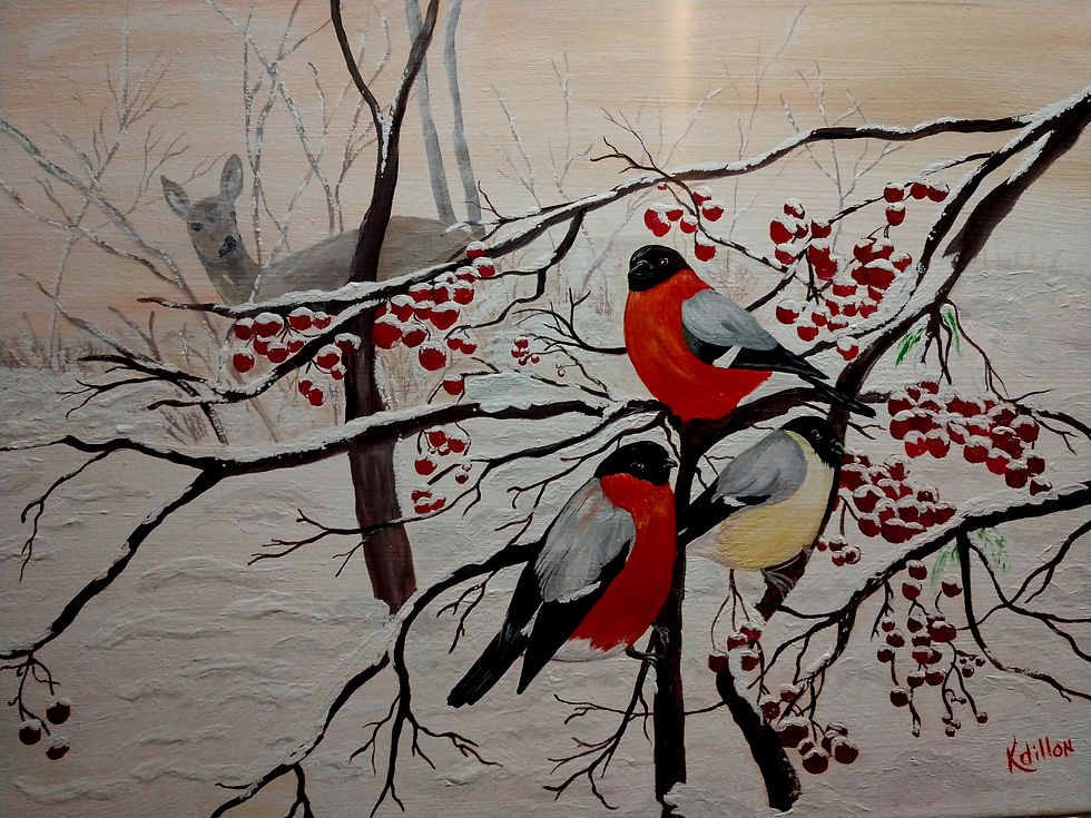 acrylic bird painting