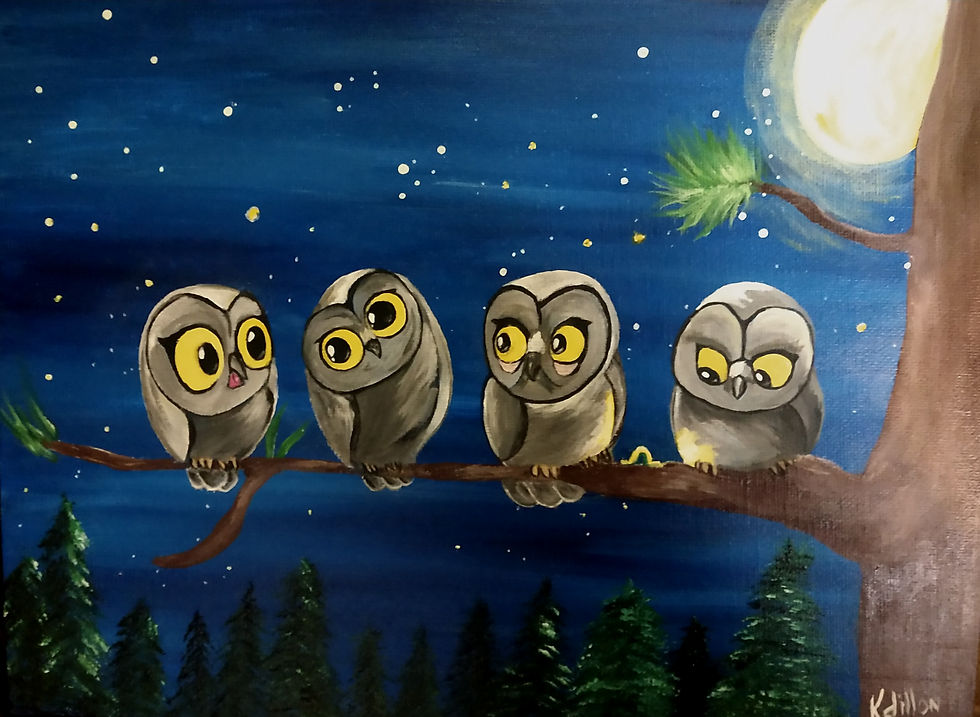 owl painting