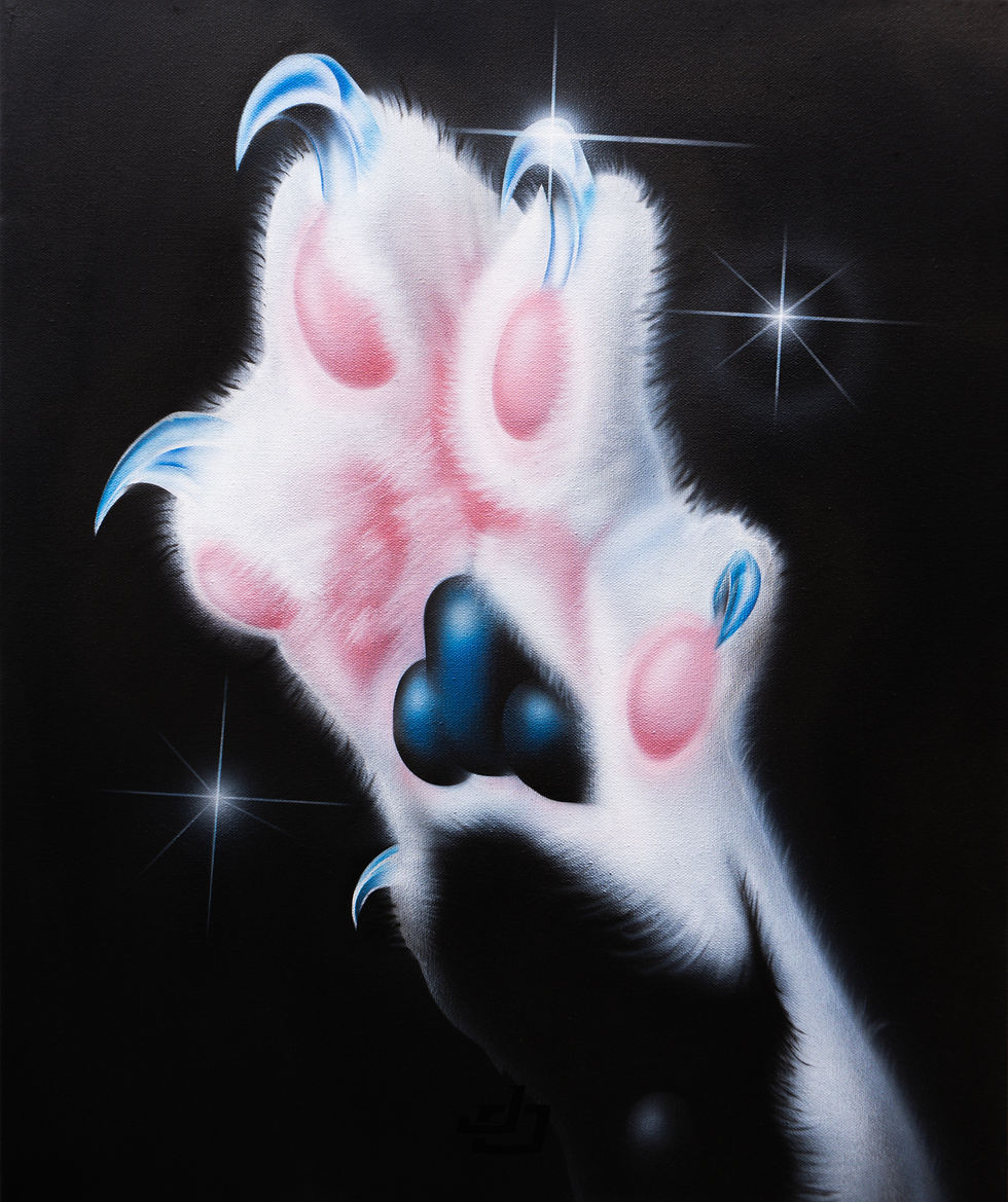 Justin Carlisle_Jus_Claws_Web Airbrush painting