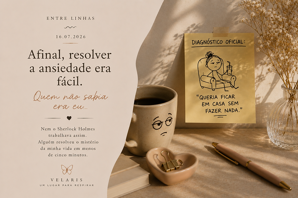 Afinal, resolver a ansiedade era fácil. Quem não sabia era eu...