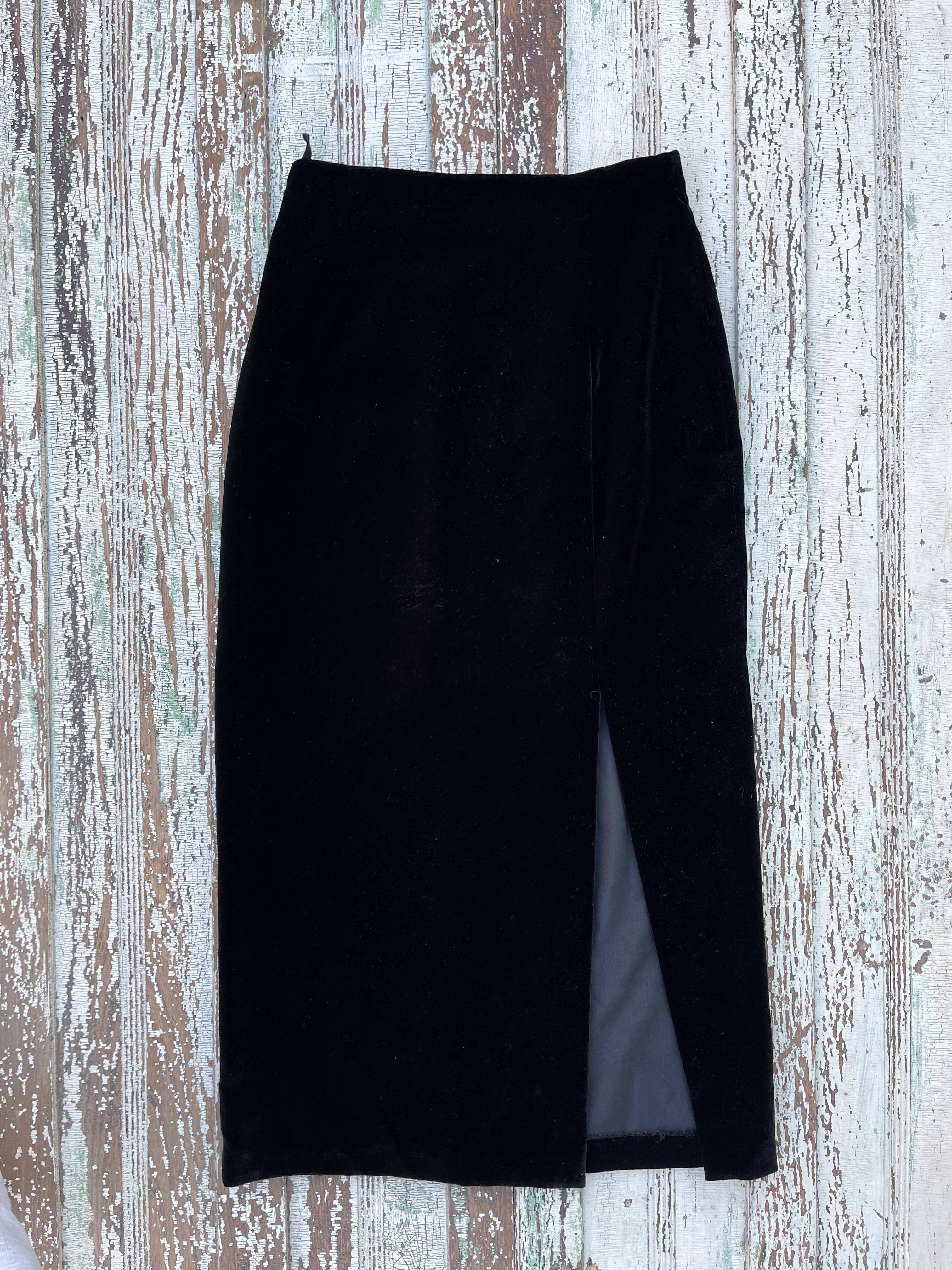 90s Velour Maxi Skirt