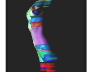 femme nu projection de couleur