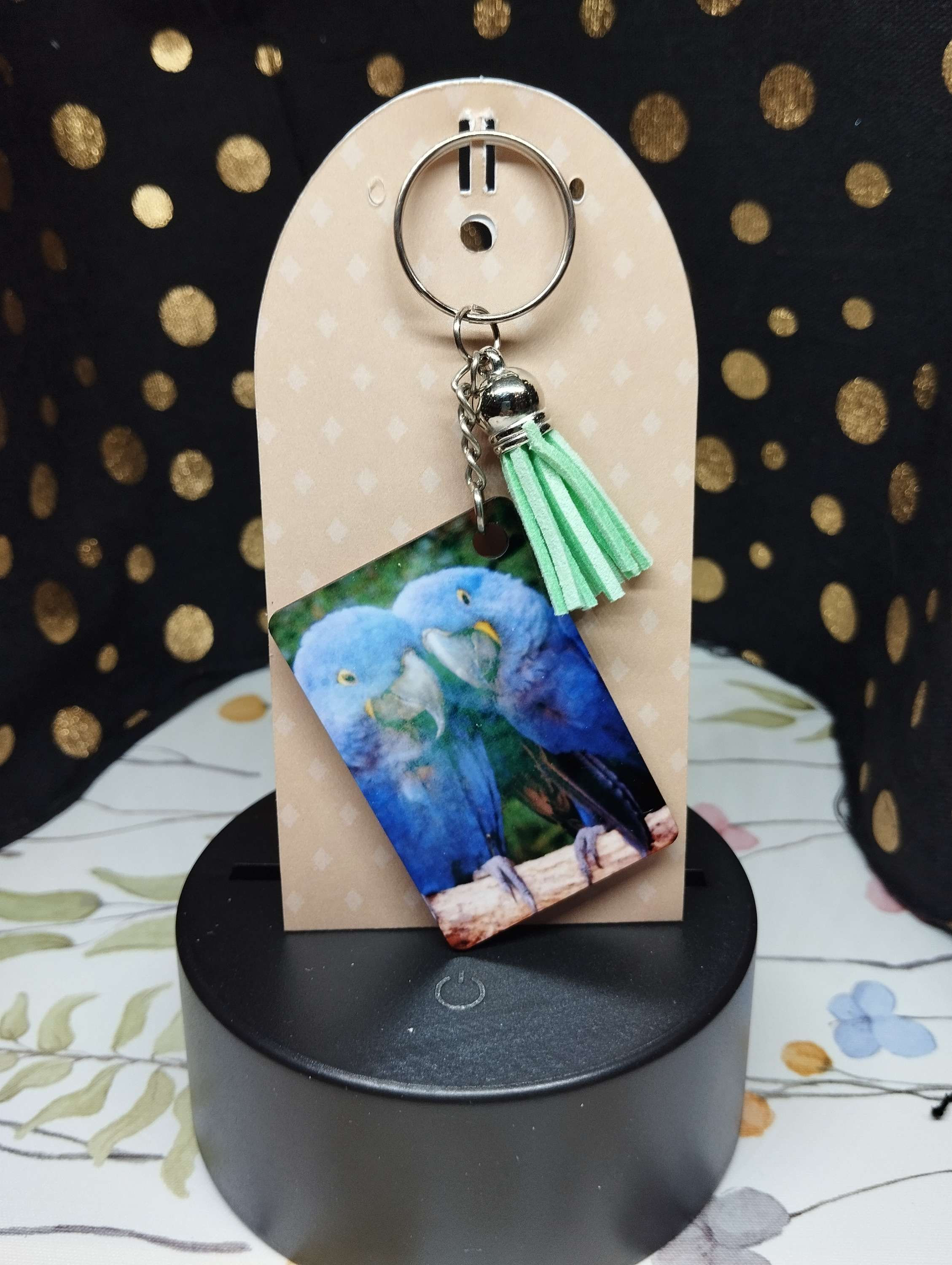 Porte clefs rectangulaire acrylique