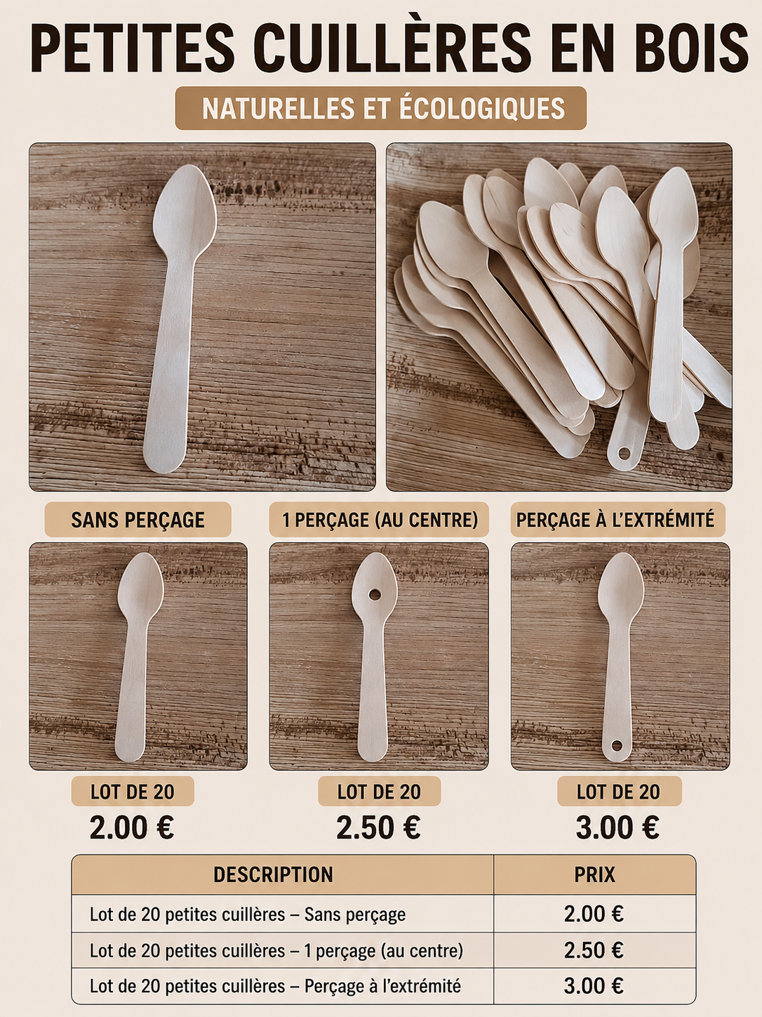Lot de 20 petites cuillères