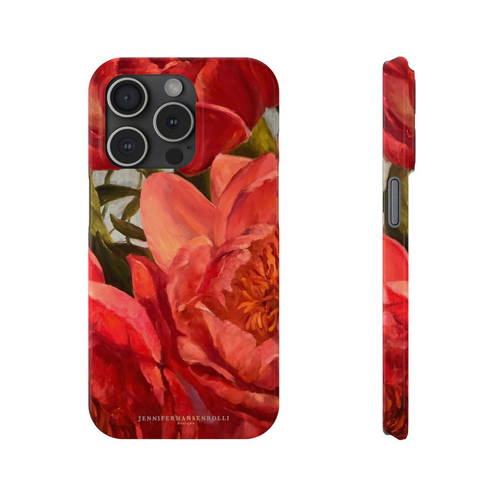 Thumbnail: Red Peony Slim Phone Case