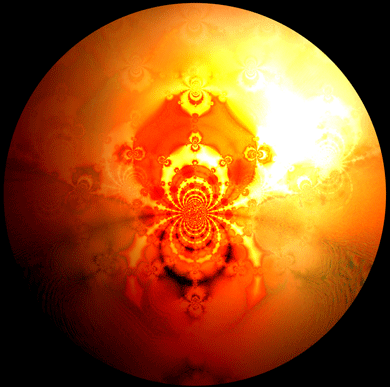 Gästebuch – leuchtendes orangefarbenes Mandala‑Symbo