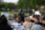 Guests seated outdoors during NCADD of Mississippi Night of Honor dinner event