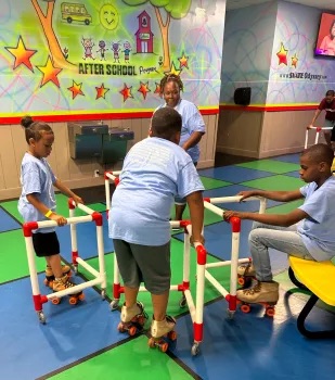 A fun day roller skating.