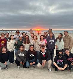 SLS beach bonfire and spanish practice