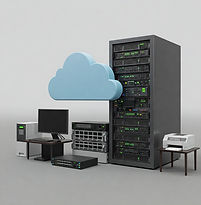 Server Workstation, Cloud Computing, network cabinet, Printer