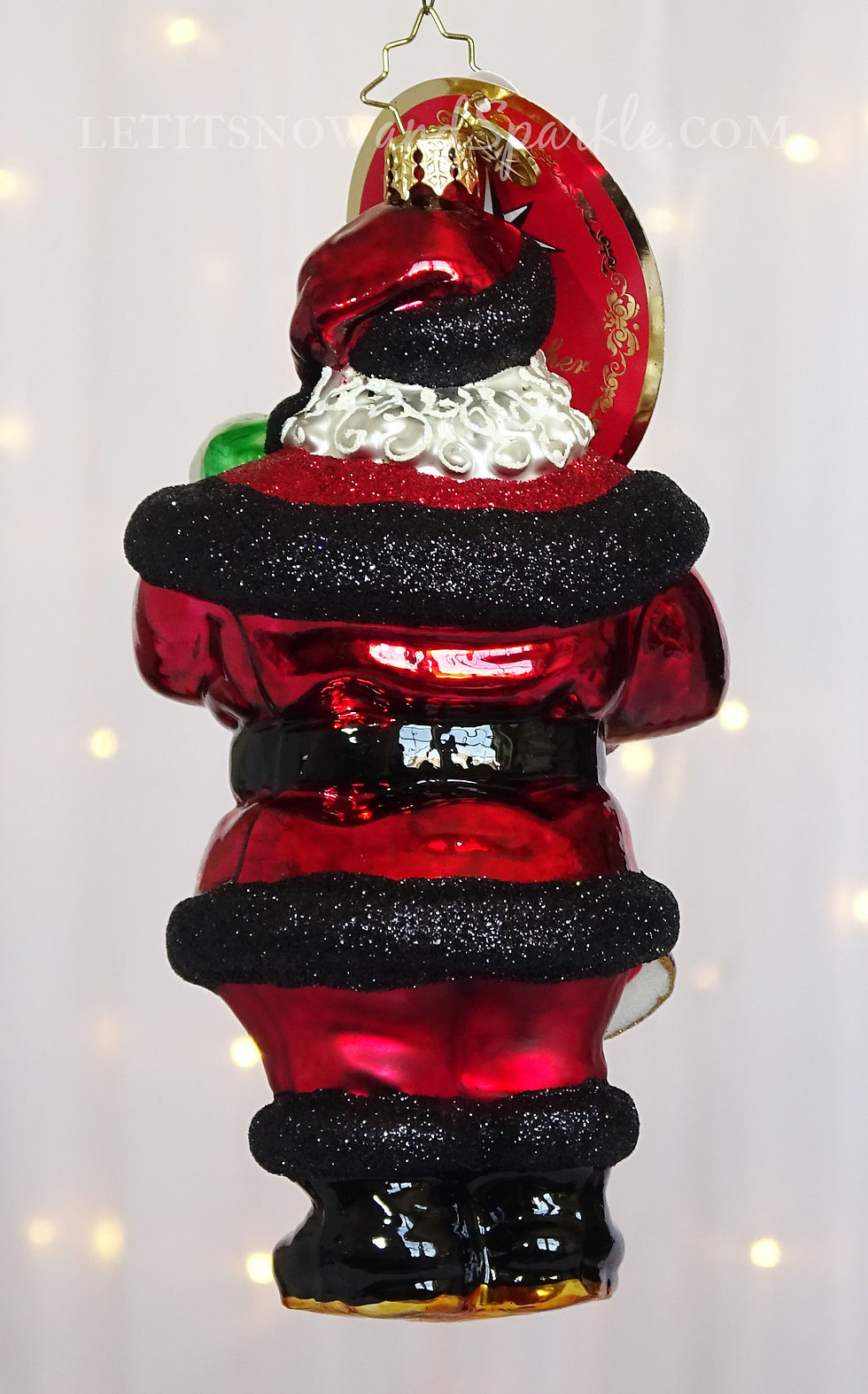 Thumbnail: Christopher Radko Swanky Gift Delivery Santa 1020788 Christmas Ornament