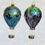 Thumbnail: Kurt S. Adler 6" S/2 Glass Peacock Hot Air Balloon Ornaments Christmas J8530