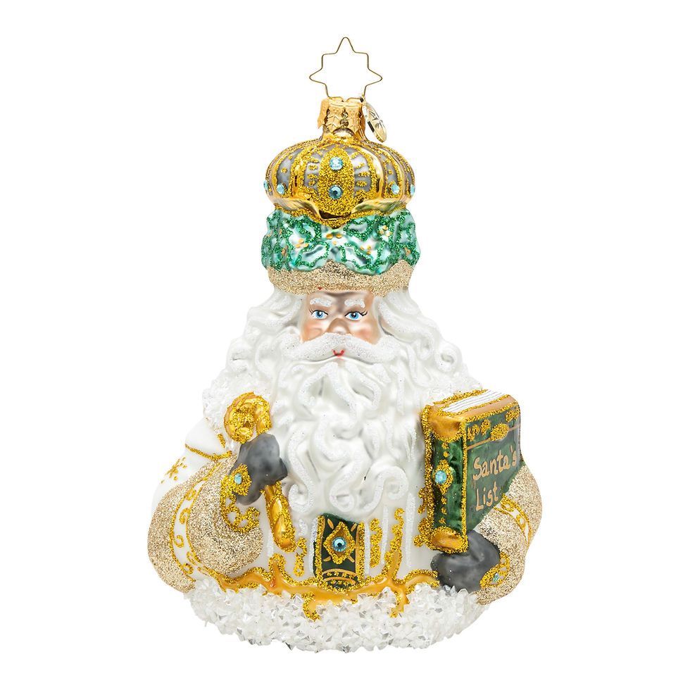 Christopher Radko 2026 Ivory Majesty 1022897 Santa Ornament