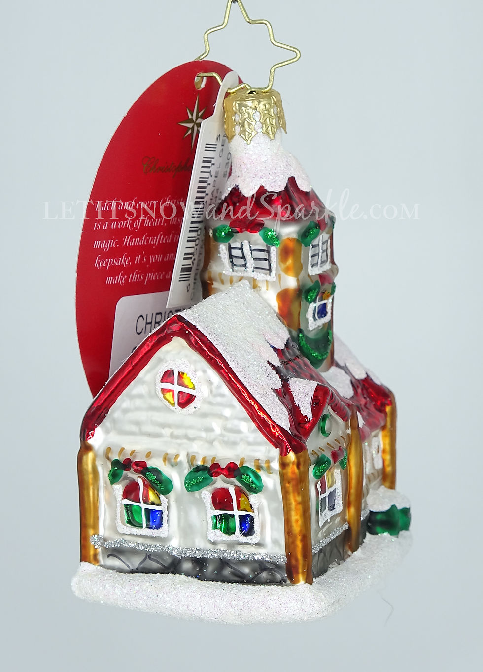 Thumbnail: Christopher Radko Vintage Christmas Chapel Gem 1020244 Ornaments