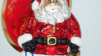 Christopher Radko Promenading Pups Gem Santa 1020229 Unique Christmas Ornament