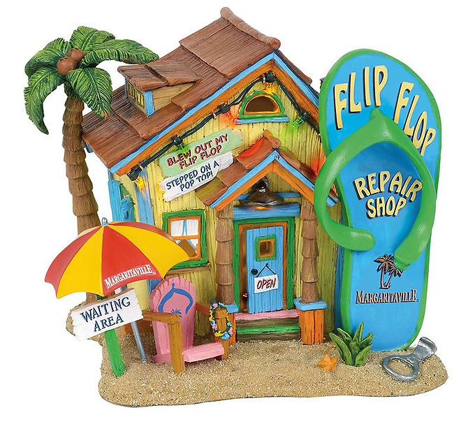Margaritaville Village Flip Flop Repair Shop 6001757 Department 56 new 2018