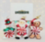 Kurt S. Adler Noble Gem S/3 Peppermint Santa Gingerbreadman Snowman NB1627