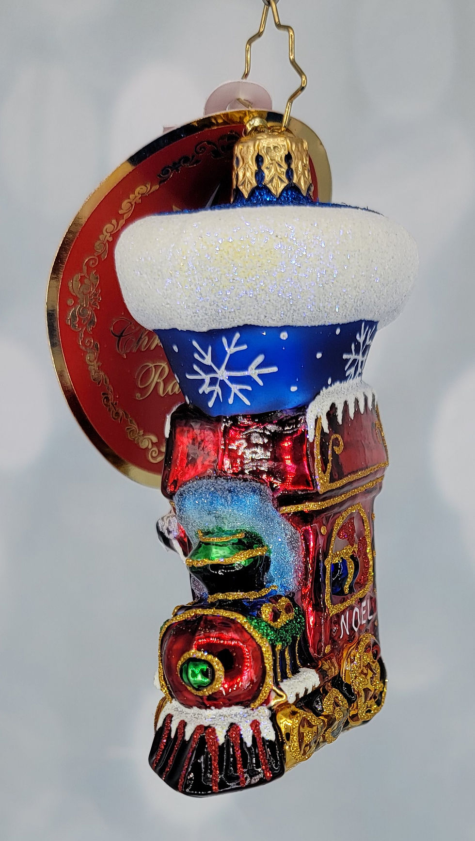 Thumbnail: Christopher Radko Noel Express Stocking Little Gem 1020262  Christmas Ornament