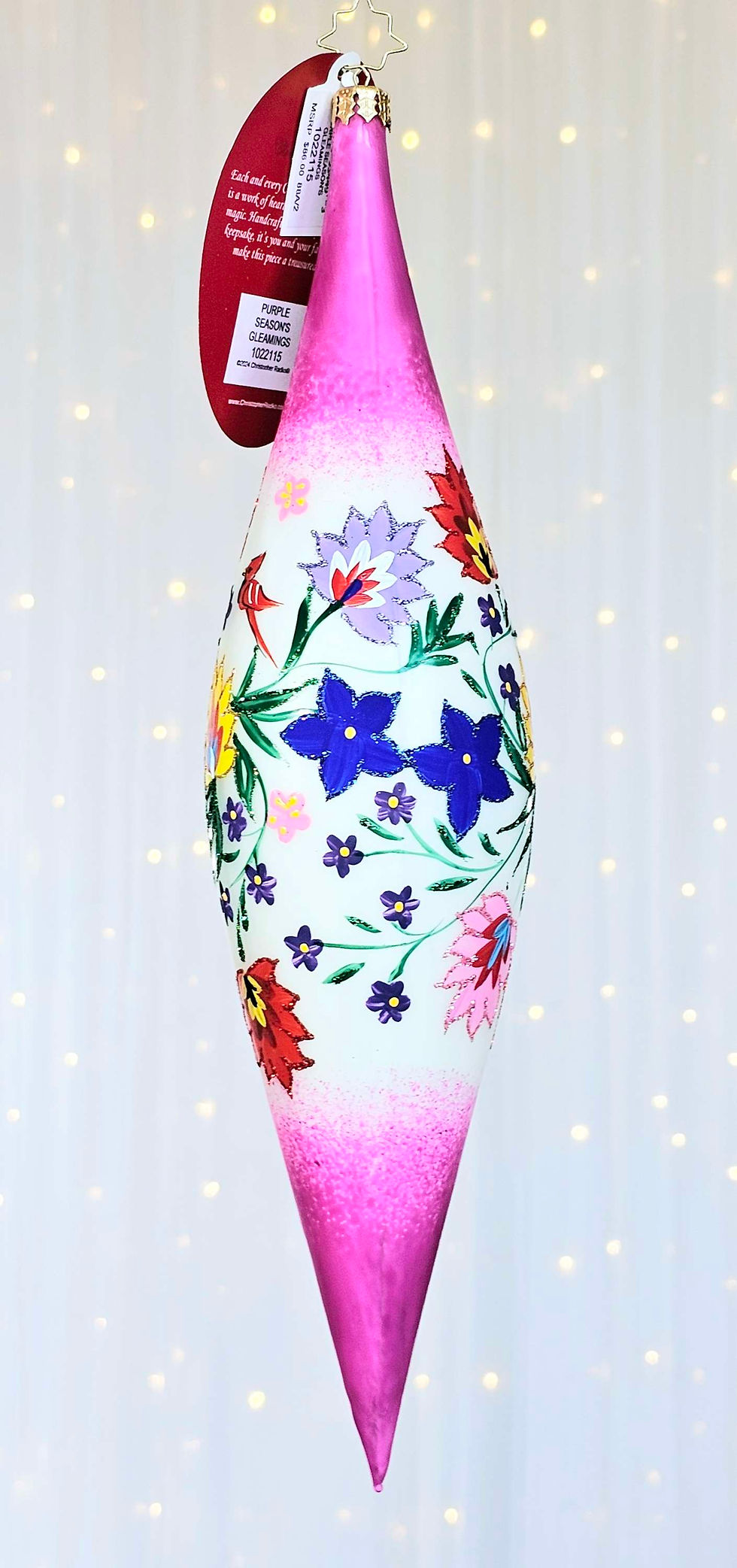 Thumbnail: Christopher Radko Vintage Inspired Fantasia Ornaments Purple Season's Gleamings 1022115