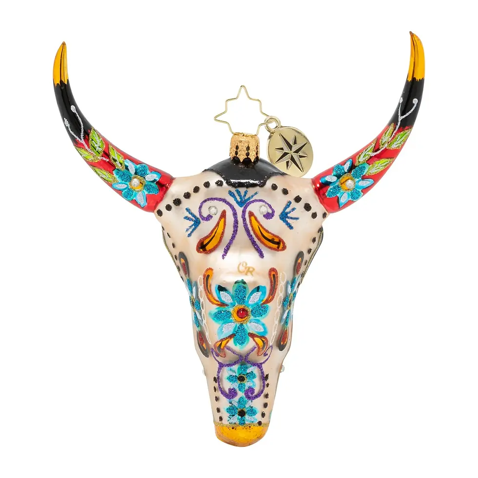 Thumbnail: Christopher Radko Sugar Skull Bull 1020377 Ornament Halloween Christmas