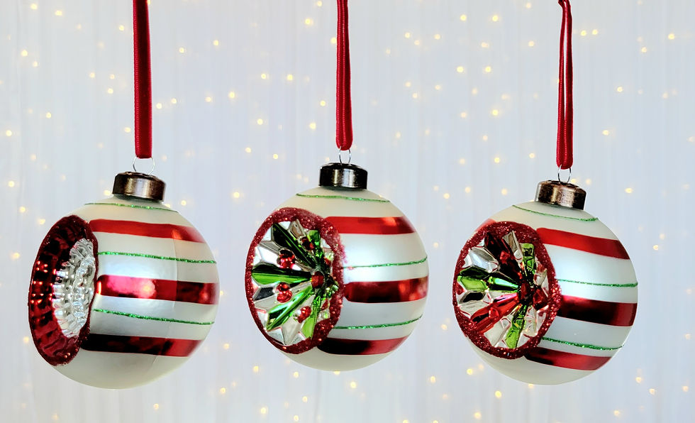 Thumbnail: Kurt S. Adler 3.5" Set of 3 Early Years Reflector Christmas Ornaments GG1500