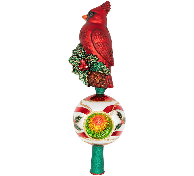Christopher Radko Majestic Cardinal Greetings Finial 1022890