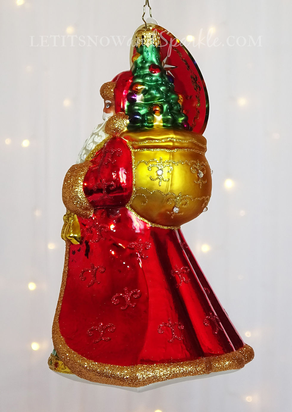 Thumbnail: Christopher Radko Dreaming Of Evergreen Santa 1020607 Christmas Ornament