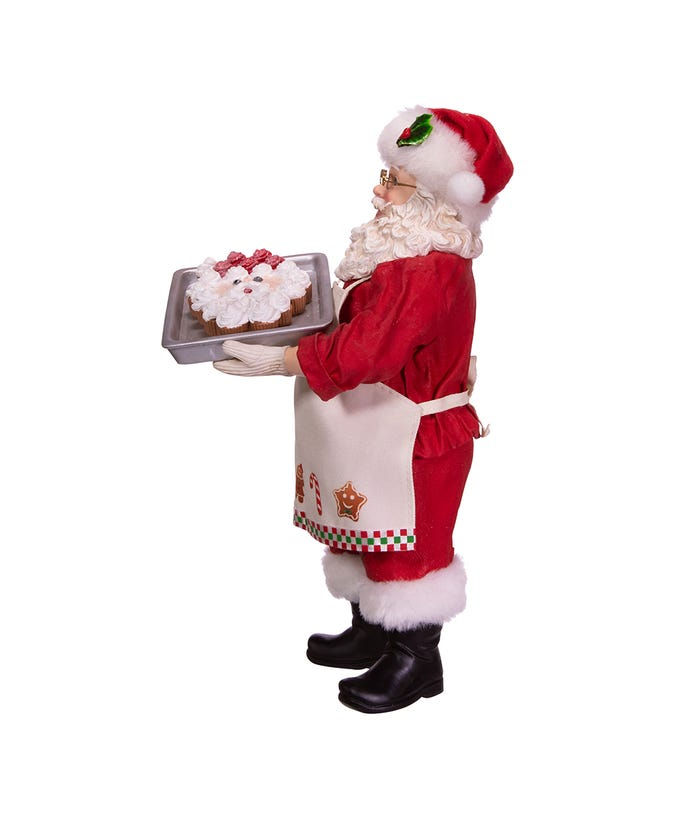 Thumbnail: Kurt Adler 10.5" Fabriche Santa With Cake FA0124