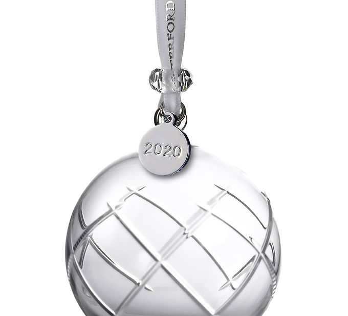 Waterford 2020 Olann Ball 1055107 Crystal Christmas Ornament